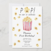 Waterverf Pop over verjaardagsfeestje voor kindere Kaart (Voorkant)