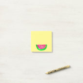 Waterverf pop van juffrouw watermeloen post-it® notes (Op bureau)