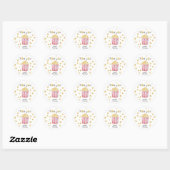 Waterverf Popcorn Bedankt Baby shower Ronde Sticker (Vel)