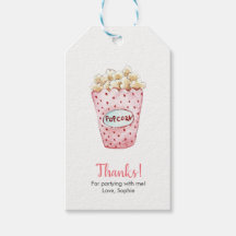 Waterverf Popcorn Dank u labels | Favoriete labels