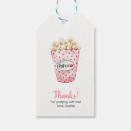 Waterverf Popcorn Dank u labels | Favoriete labels Cadeaulabel