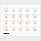 Waterverf Popcorn Gebeden Kaars Ronde Sticker (Vel)