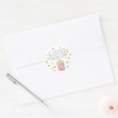 Waterverf Popcorn Gebeden Kaars Ronde Sticker (Envelop)