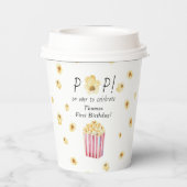 Waterverf Popcorn Kids Verjaardagsfeestje Papieren Bekers (Achterkant)