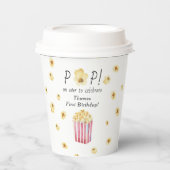Waterverf Popcorn Kids Verjaardagsfeestje Papieren Bekers (Voorkant)