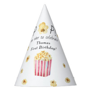 Waterverf Popcorn Kinderverjaardagsfeestje Feesthoedjes