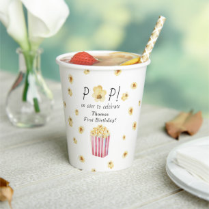 Waterverf Popcorn Kinderverjaardagsfeestje Papieren Bekers