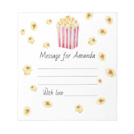Waterverf popcorn verjaardagstijd capsule bericht notitieblok
