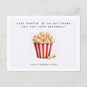 Waterverf Popcorn Verwijzing Dank u Realty Briefkaart