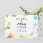 Waterverf Poppies baby shower Kaart (Staand voorkant)