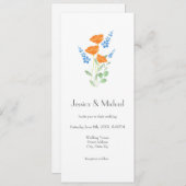 Waterverf Poppies Bouquet Kaart (Voorkant / Achterkant)