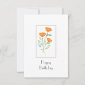 Waterverf Poppies Bouquet Kaart (Voorkant)