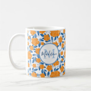 Waterverf Poppies en Leaves Pattern Koffiemok