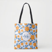 Waterverf Poppies en Leaves Pattern Tote Bag (Voorkant)