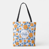 Waterverf Poppies en Leaves Pattern Tote Bag (Achterkant)