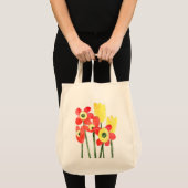 Waterverf POPPIES en TULIPS jumbocanvas tas (Voorkant (product))