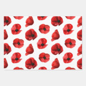 Waterverf poppies. Floral patroon. Rode papaver Inpakpapier Vel (Voorkant)