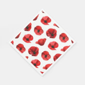 Waterverf poppies. Floral patroon. Rode papaver Servet (Hoek)
