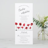waterverf Poppies Invitation W RSVP Bijgevoegd Kaart (Staand voorkant)