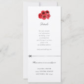 waterverf Poppies Invitation W RSVP Bijgevoegd Kaart (Achterkant)