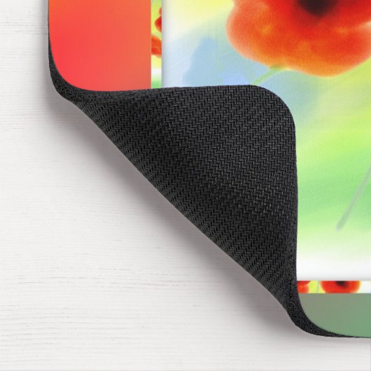 Waterverf Poppies Mousepad Muismat (Hoek)