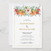 Waterverf Poppies Weddenschap Kaart (Voorkant)