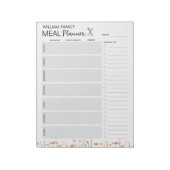 Waterverf Poppy bloem Meal Planner Grocery List Notitieblok (Linkerzijde)