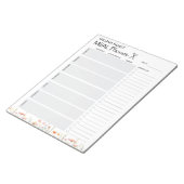 Waterverf Poppy bloem Meal Planner Grocery List Notitieblok (Schuin)