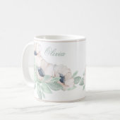 Waterverf Poppy Elegant Name Girly Koffiemok (Voorkant links)