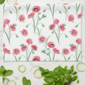 Waterverf Poppy Field Keuken Handdoek (Gevouwen)