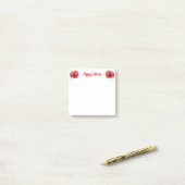 Waterverf Poppy Floral Name Post-it® Notes (Op bureau)