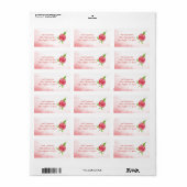 Waterverf Poppy Flower Adresetiketten Etiket (Full Sheet)