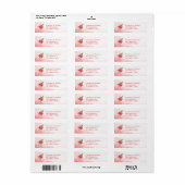 Waterverf Poppy Flower Retouradres Labels (Full Sheet)