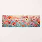 Waterverf Poppy Flowers Field Meditatie Yogamat (Voorkant (horizontaal))