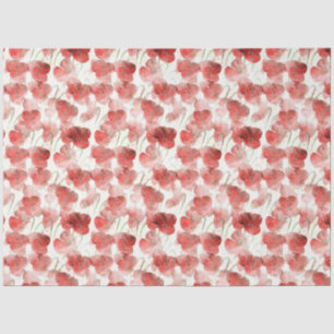 Waterverf Poppy Flowers Patroondepagina Tissuepapier