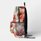 Waterverf Poppy Flowers Rugzak (Rechts)