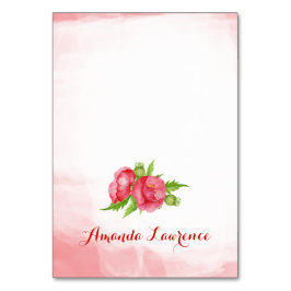 Waterverf Poppy gepersonaliseerde plaats kaarten