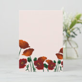 Waterverf Poppy Kaart (Staand voorkant)