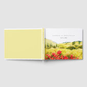 Waterverf Poppy lente bruiloft Gastenboek (Volledig)