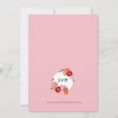 Waterverf Poppy op amandelbloesem roze Kaart (Achterkant)