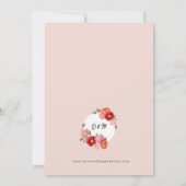 Waterverf Poppy op Blush Roos Kaart (Achterkant)