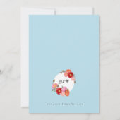 Waterverf Poppy op gesponnen Sugar Blue Kaart (Achterkant)