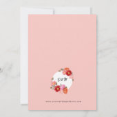 Waterverf Poppy op Gossamer Pink Kaart (Achterkant)