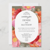 Waterverf Poppy op Martini Olive Green Kaart (Voorkant)