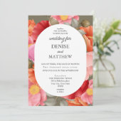 Waterverf Poppy op Martini Olive Green Kaart (Staand voorkant)