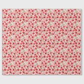 Waterverf: Poppy pioen ikat. Cadeaupapier (Vlak)