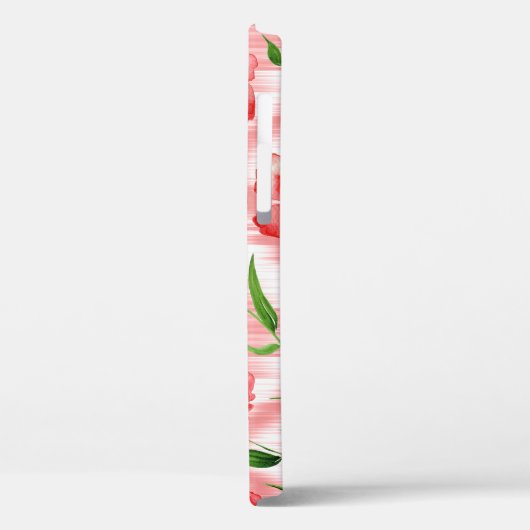 Waterverf: Poppy pioen ikat. Case-Mate iPhone Case (Achterkant / Links)
