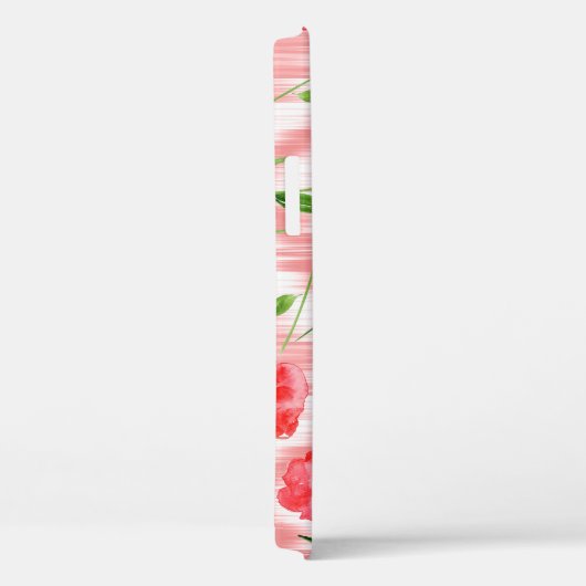 Waterverf: Poppy pioen ikat. Case-Mate iPhone Case (Achterkant / Rechts)