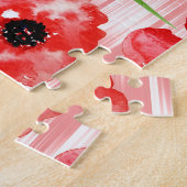 Waterverf: Poppy pioen ikat. Legpuzzel (Zijkant)