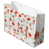 Waterverf Poppy Red-bruiloft voor wilde bloemen Groot Cadeauzakje (Voorkant Gekanteld)